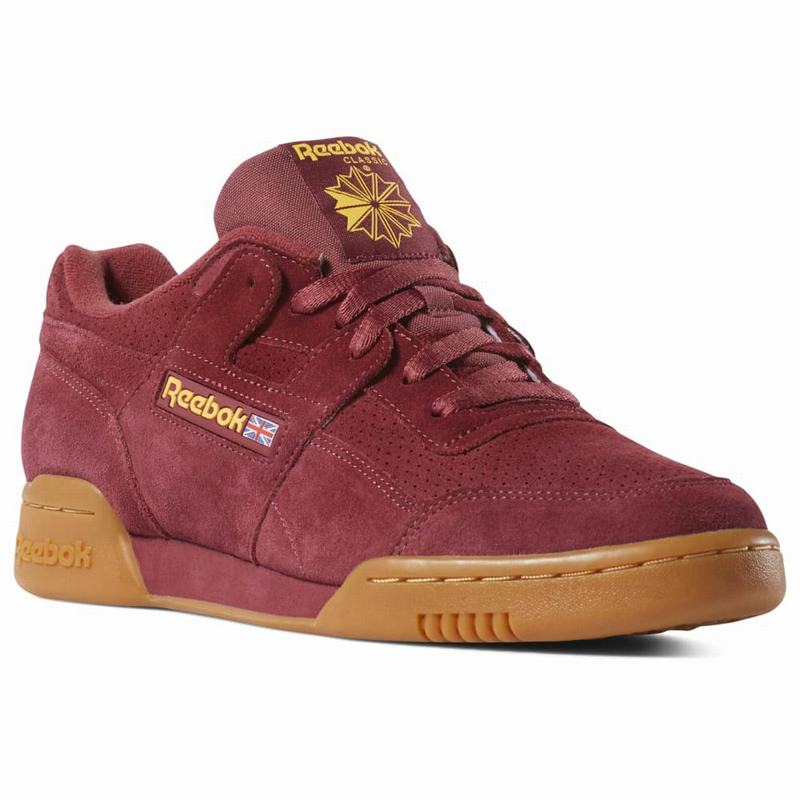 Reebok Workout Plus Mu Shoes Mens Red/Gold India IG9761ZO